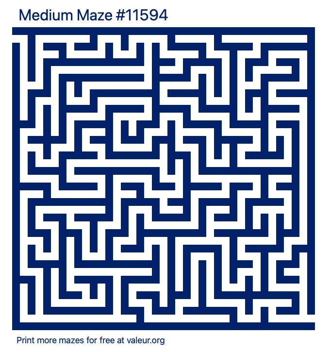 Free Printable Medium Maze number 11594