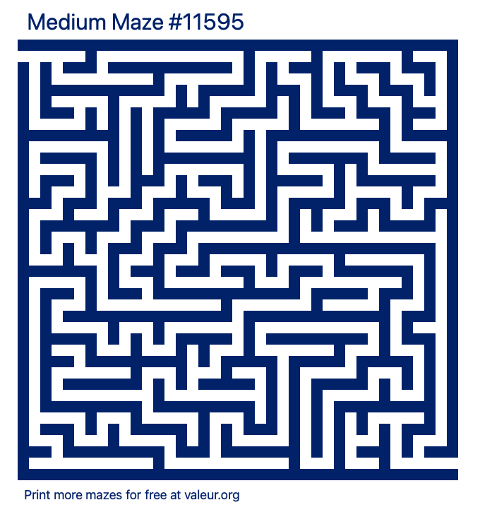 Free Printable Medium Maze number 11595