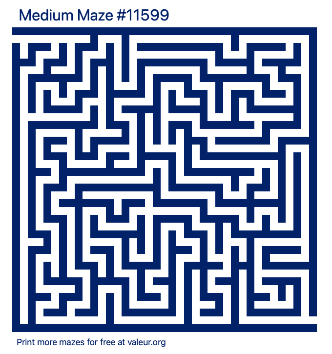 Free Printable Medium Maze number 11599