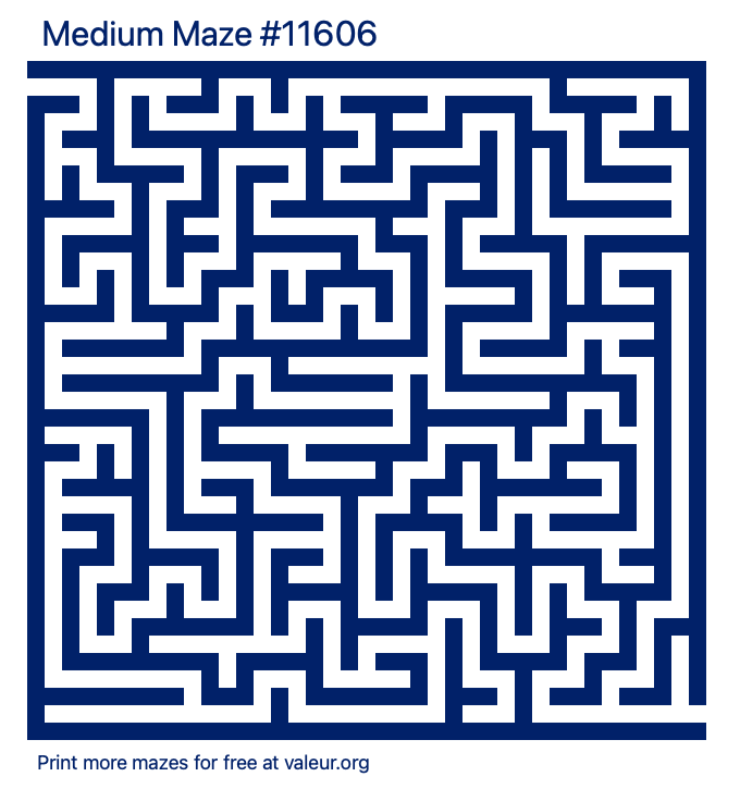 Free Printable Medium Maze number 11606
