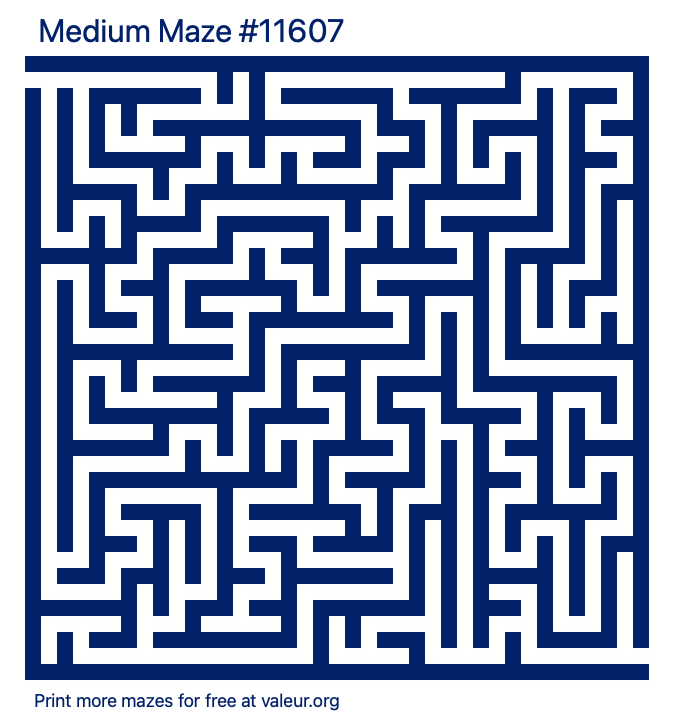Free Printable Medium Maze number 11607