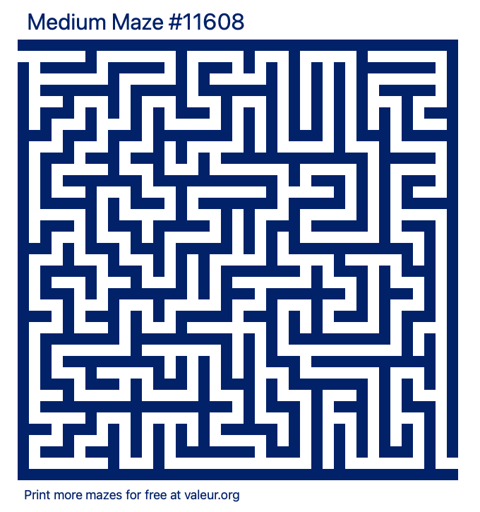 Free Printable Medium Maze number 11608