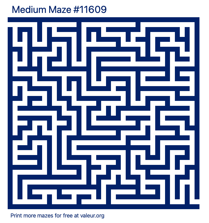 Free Printable Medium Maze number 11609