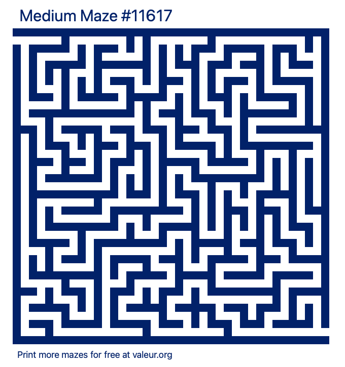 Free Printable Medium Maze number 11617