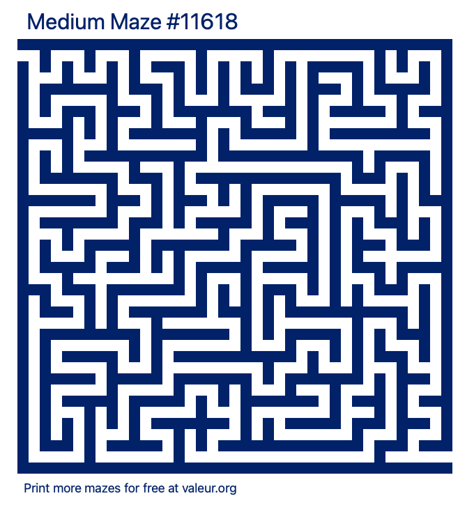Free Printable Medium Maze number 11618