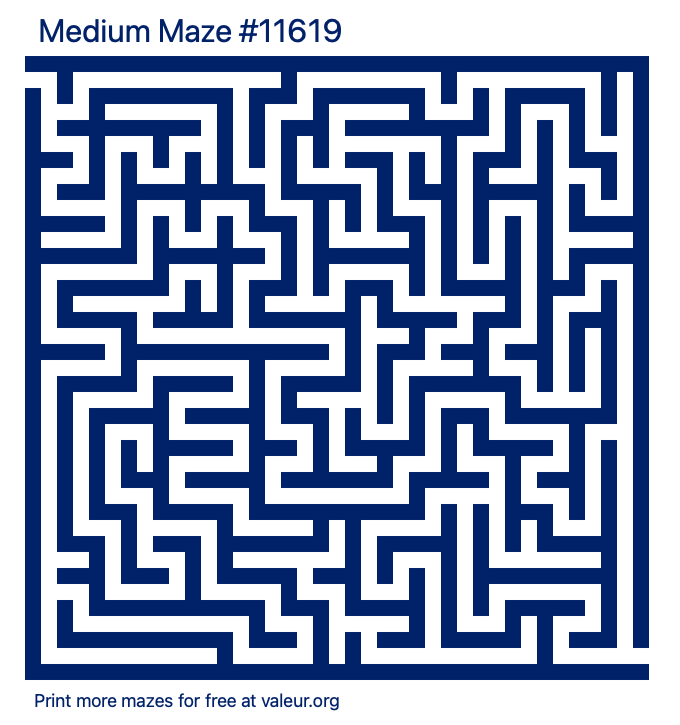 Free Printable Medium Maze number 11619