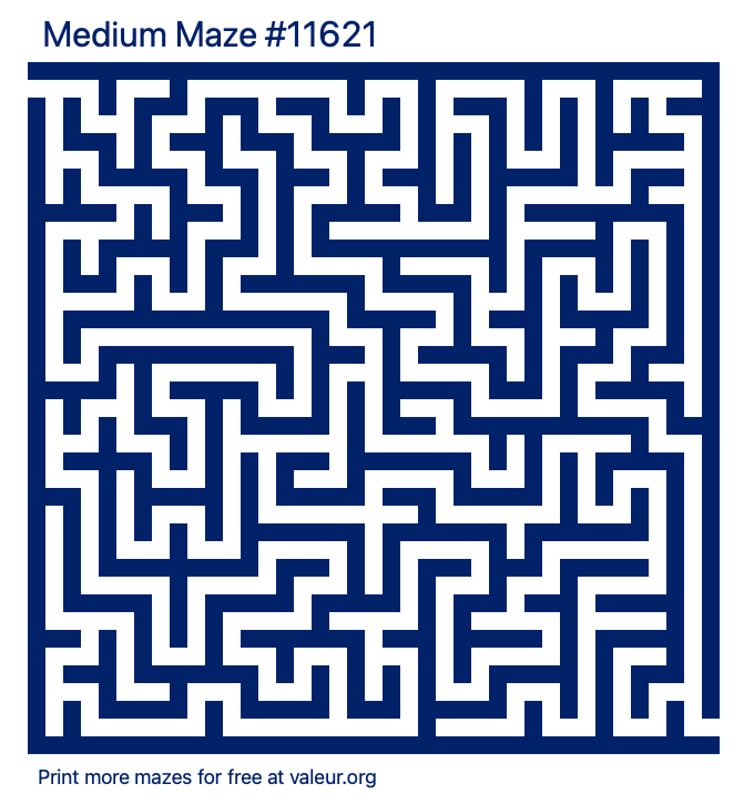 Free Printable Medium Maze number 11621