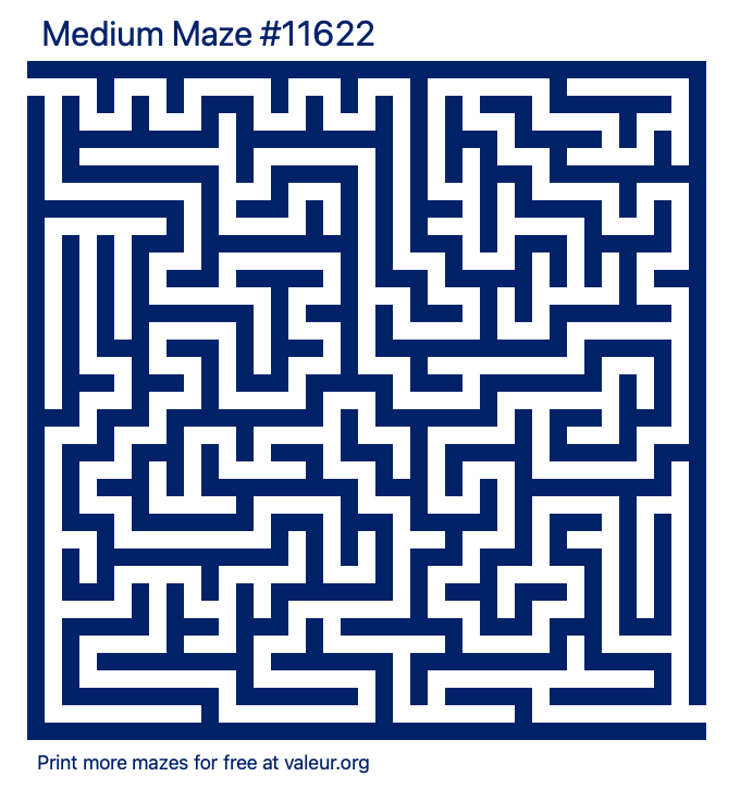 Free Printable Medium Maze number 11622
