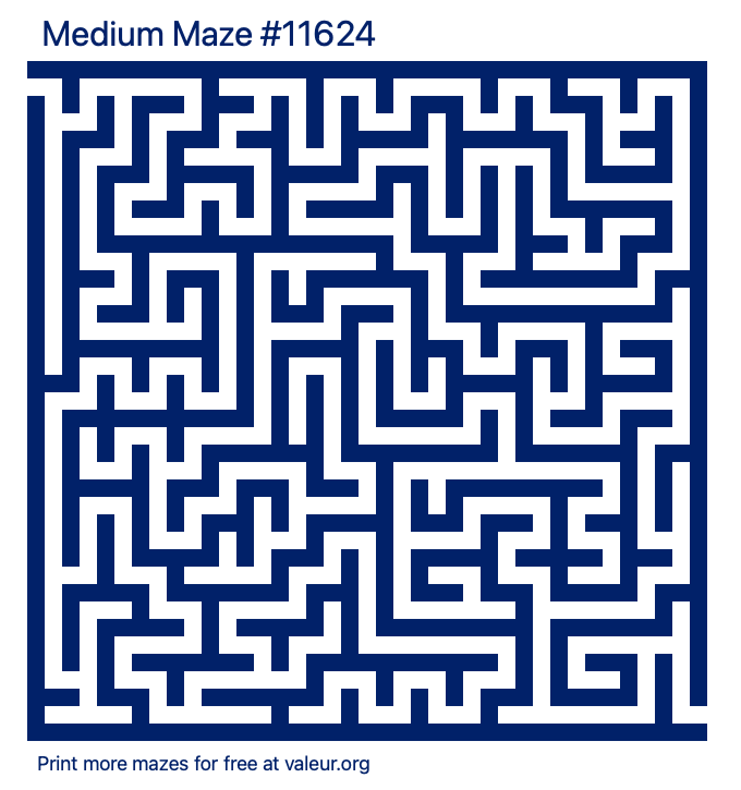 Free Printable Medium Maze number 11624