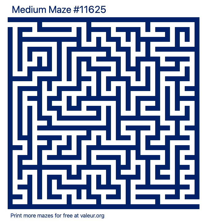 Free Printable Medium Maze number 11625