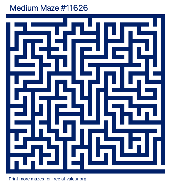 Free Printable Medium Maze number 11626