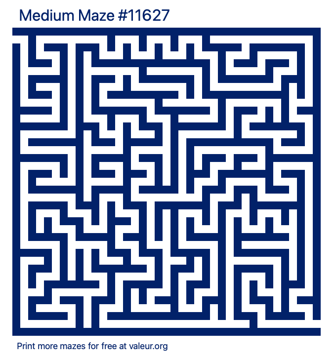 Free Printable Medium Maze number 11627