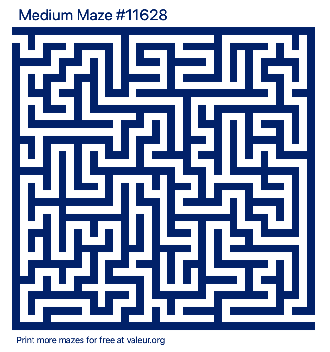 Free Printable Medium Maze number 11628