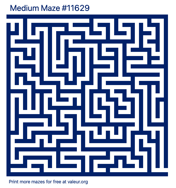 Free Printable Medium Maze number 11629