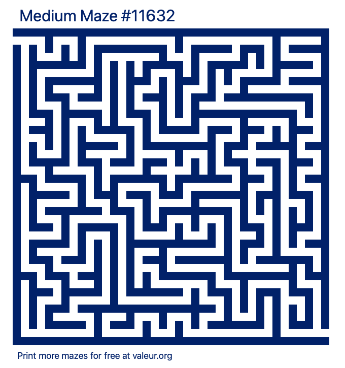 Free Printable Medium Maze number 11632