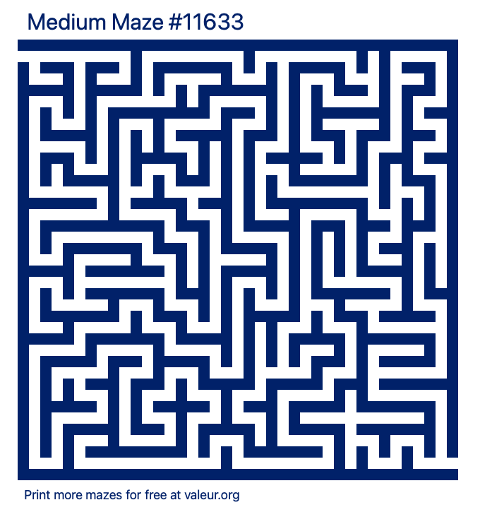 Free Printable Medium Maze number 11633