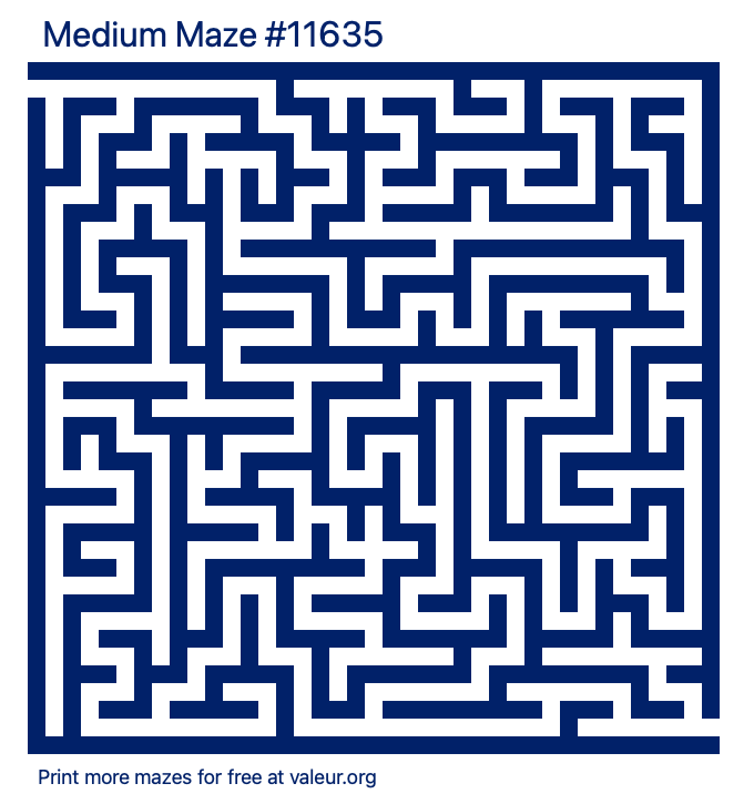 Free Printable Medium Maze number 11635