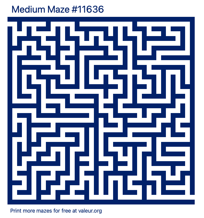 Free Printable Medium Maze number 11636