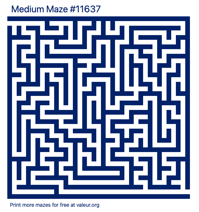 Free Printable Medium Maze number 11637