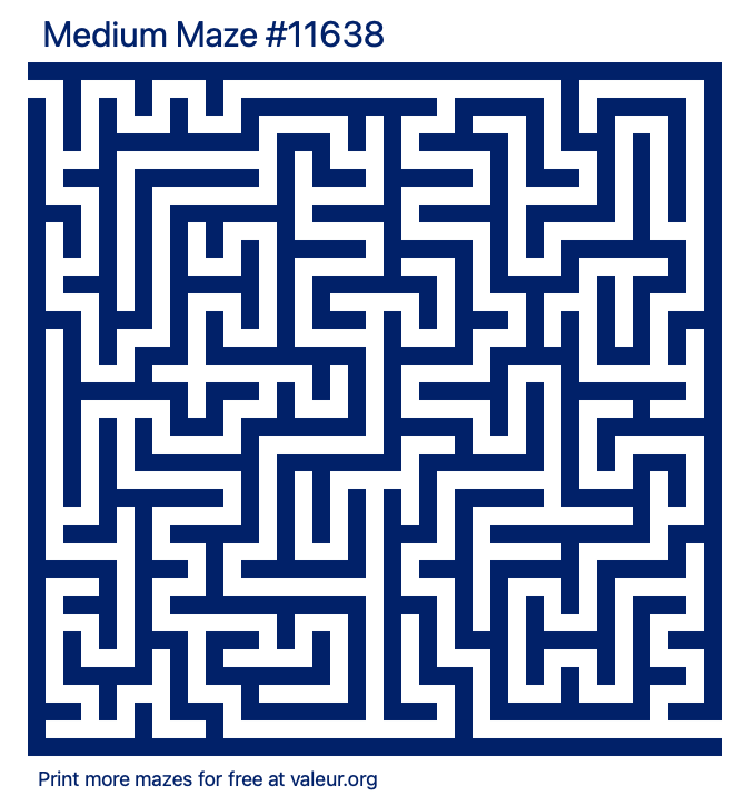 Free Printable Medium Maze number 11638