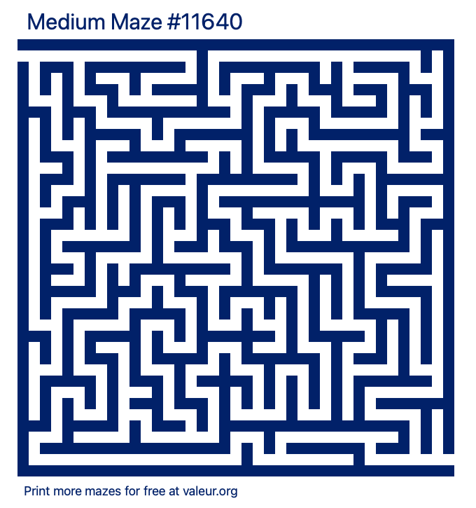 Free Printable Medium Maze number 11640