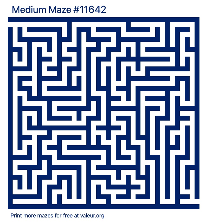 Free Printable Medium Maze number 11642