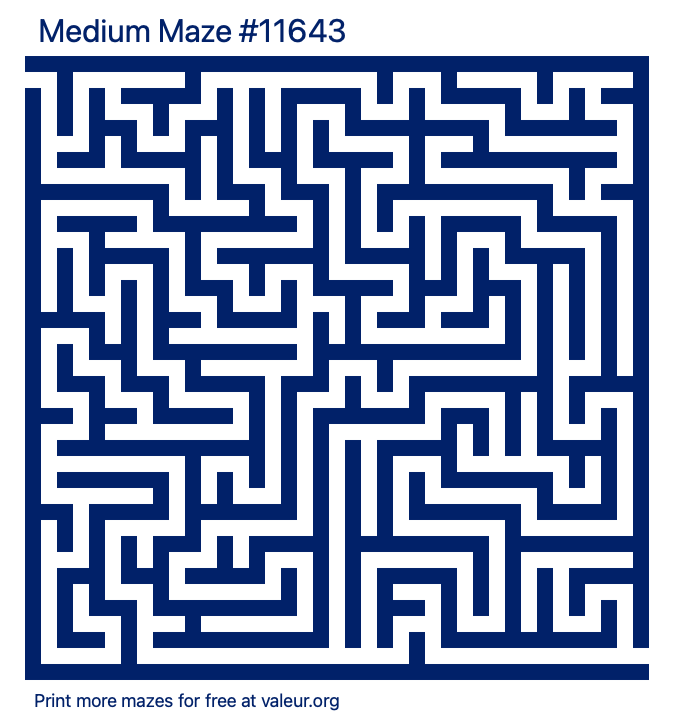 Free Printable Medium Maze number 11643