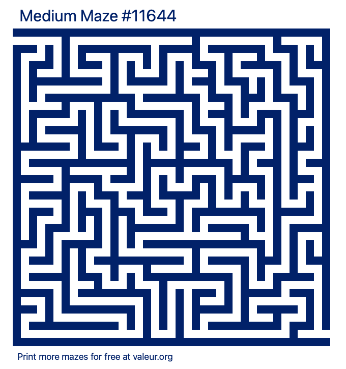 Free Printable Medium Maze number 11644