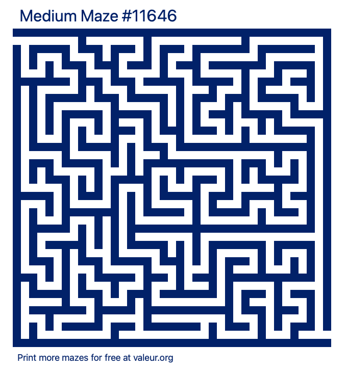 Free Printable Medium Maze number 11646