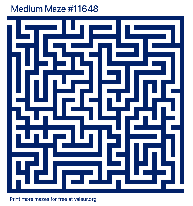Free Printable Medium Maze number 11648
