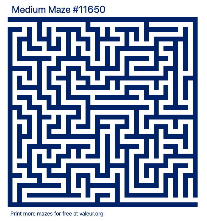 Free Printable Medium Maze number 11650
