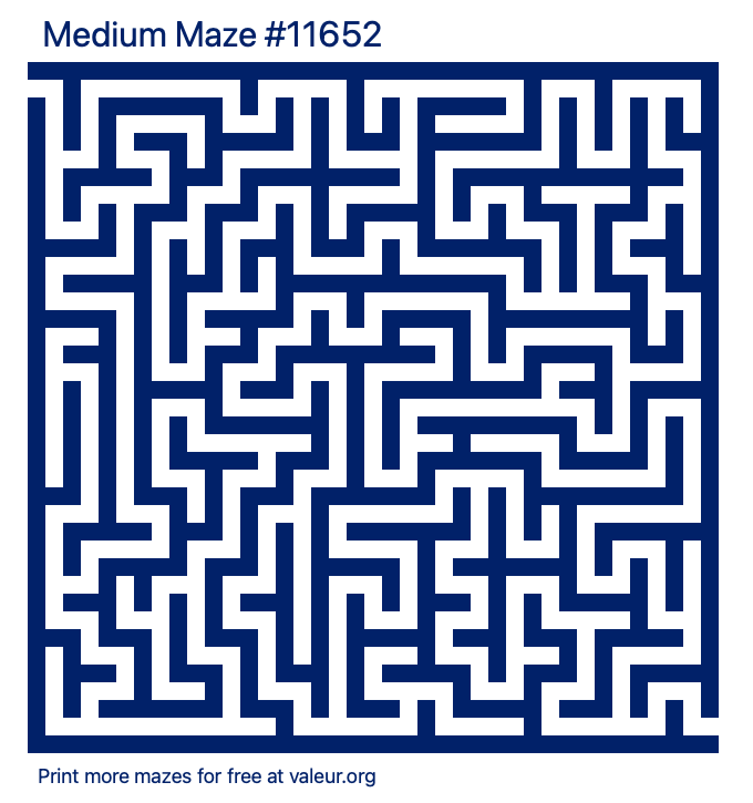 Free Printable Medium Maze number 11652