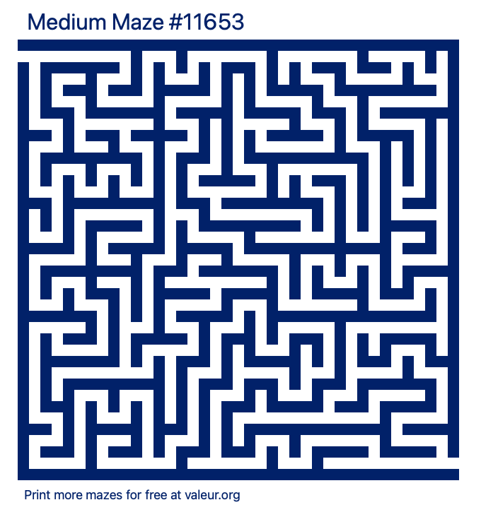 Free Printable Medium Maze number 11653