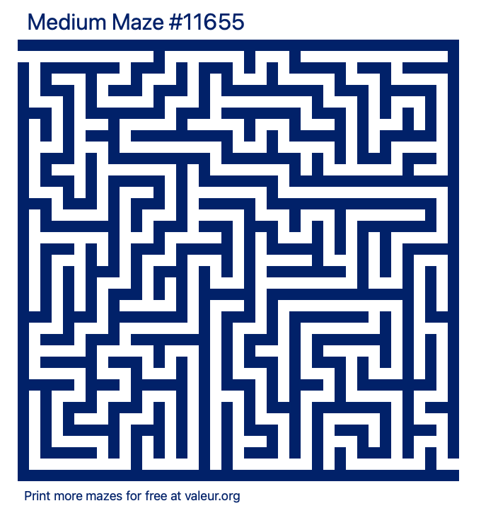 Free Printable Medium Maze number 11655