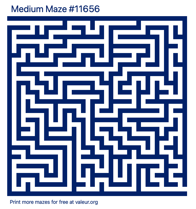 Free Printable Medium Maze number 11656