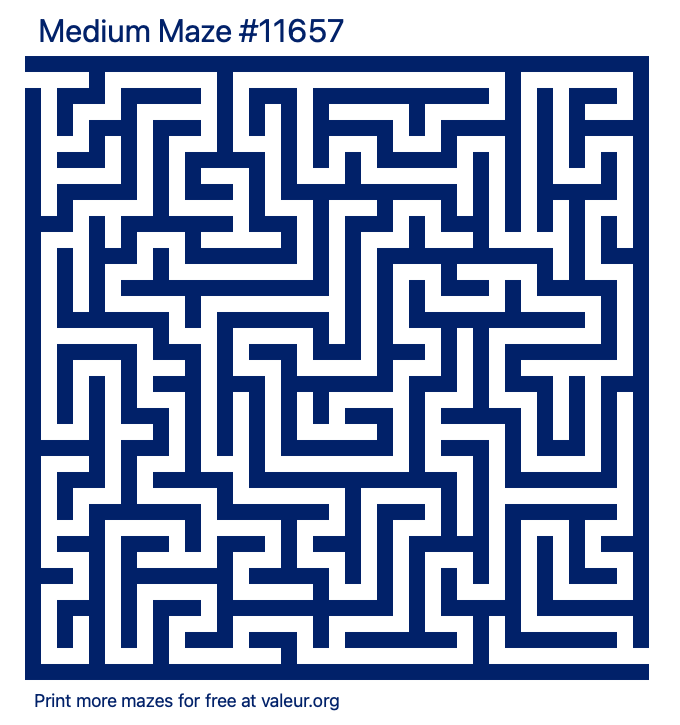 Free Printable Medium Maze number 11657