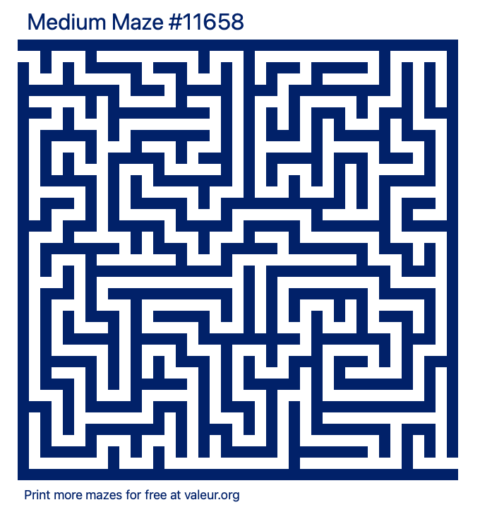 Free Printable Medium Maze number 11658