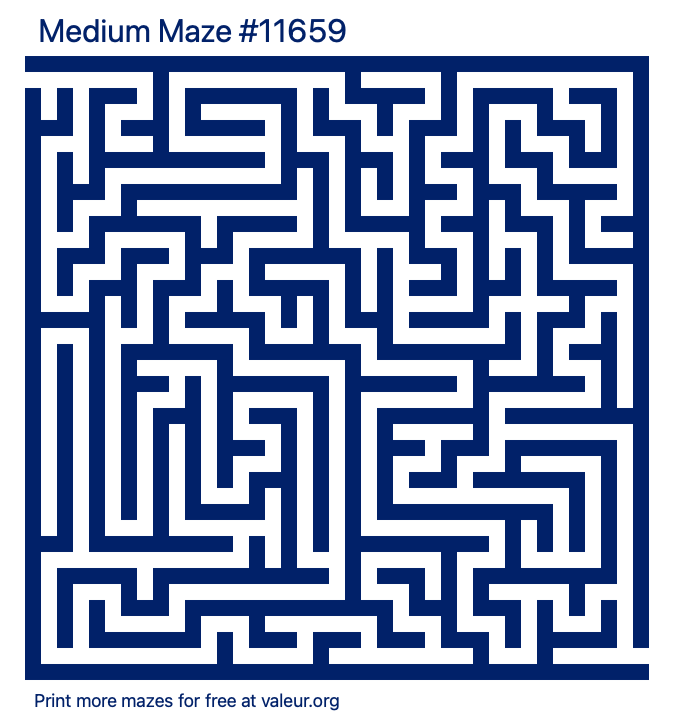 Free Printable Medium Maze number 11659