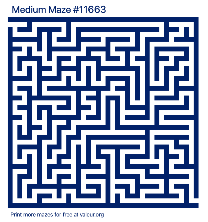 Free Printable Medium Maze number 11663