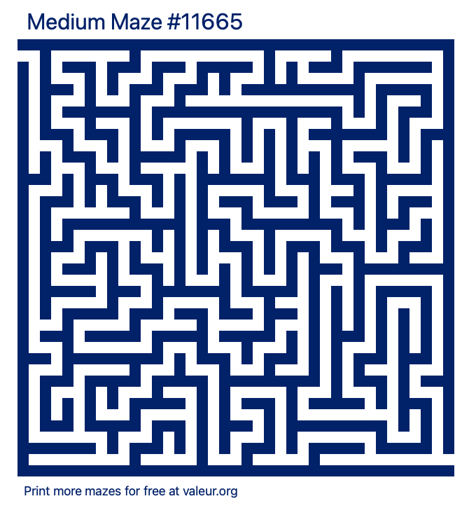 Free Printable Medium Maze number 11665