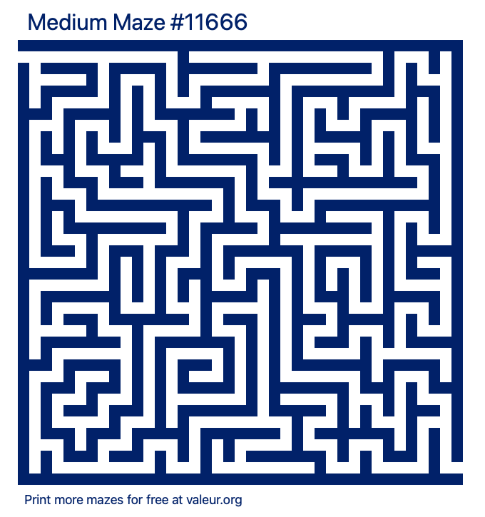 Free Printable Medium Maze number 11666