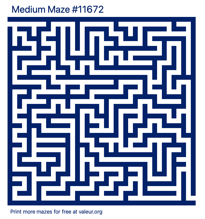 Free Printable Medium Maze number 11672