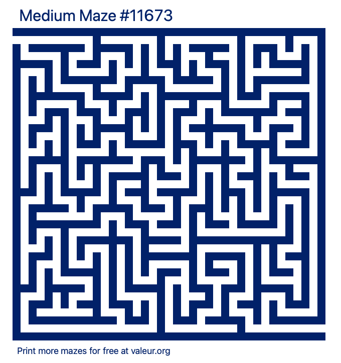 Free Printable Medium Maze number 11673