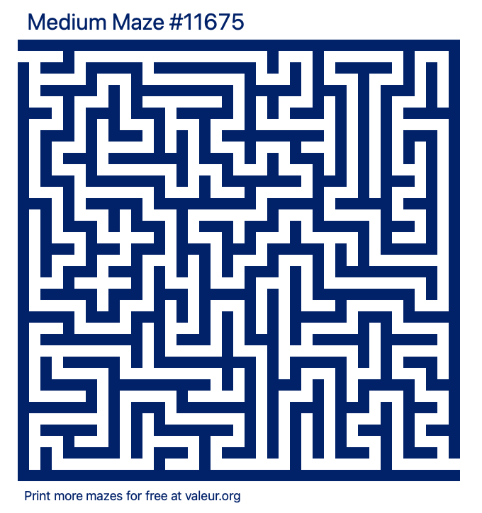 Free Printable Medium Maze number 11675