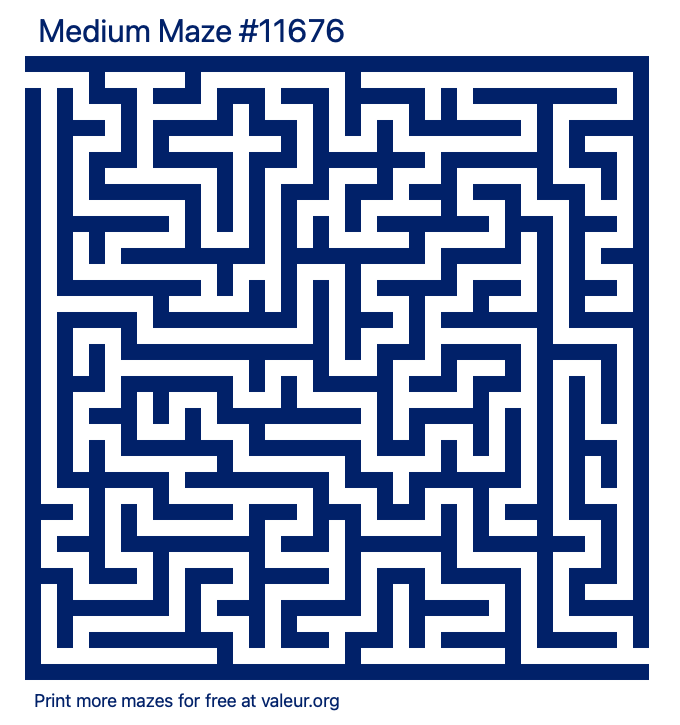 Free Printable Medium Maze number 11676