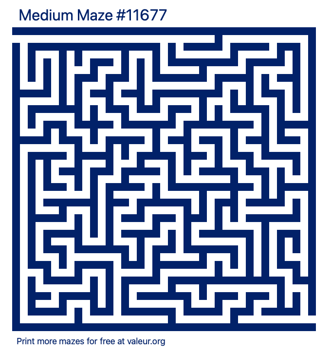 Free Printable Medium Maze number 11677