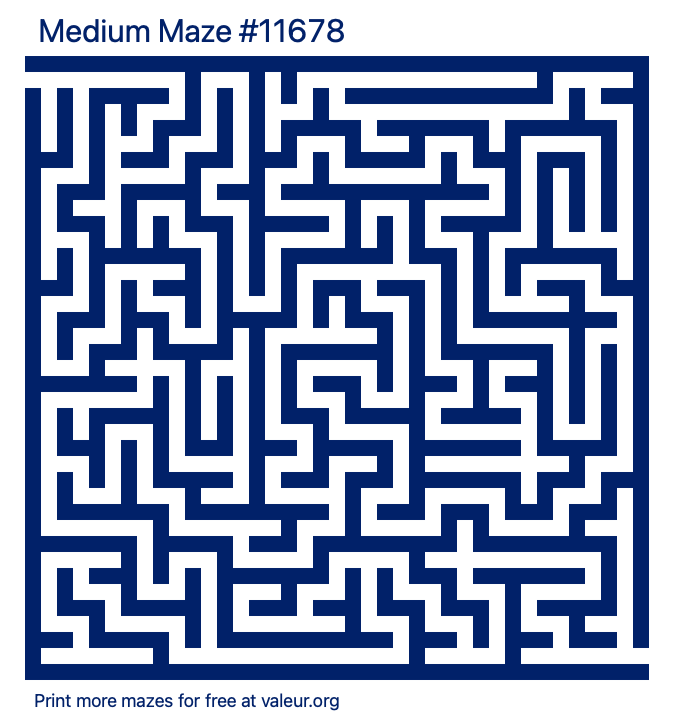 Free Printable Medium Maze number 11678