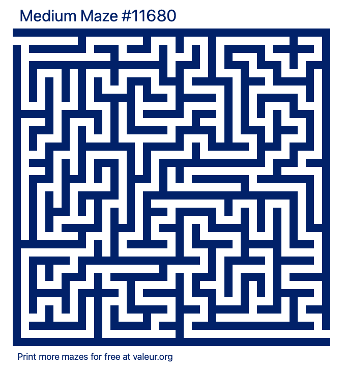 Free Printable Medium Maze number 11680