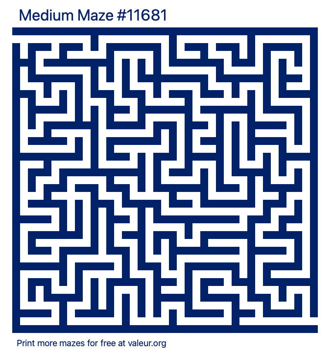 Free Printable Medium Maze number 11681