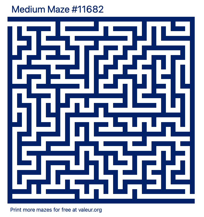 Free Printable Medium Maze number 11682